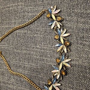 BANANA REPUBLIC Statement Necklace Gold Crystal Necklace